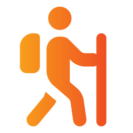 picto person hiking solid 