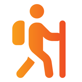 picto person hiking solid 