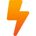 Icon representing a lightning bolt, symbolizing speed and performance, designed with Propulso’s branding, illustrating data analysis and precision.